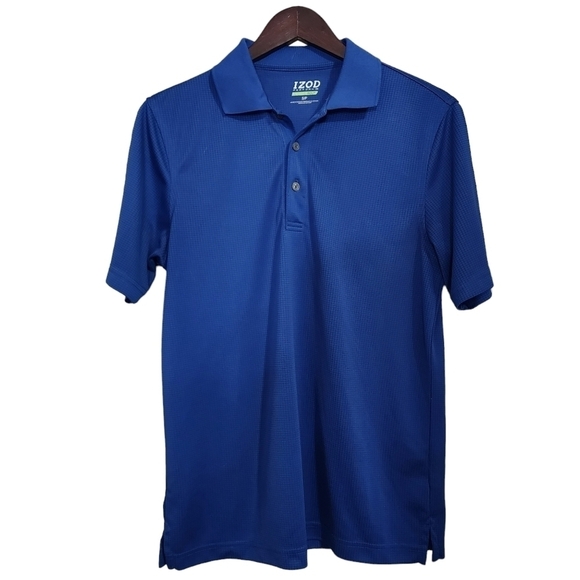 3/$25 Izod Polo Perform Golf Blue Short Sleeve Shirt - Small - Picture 1 of 6